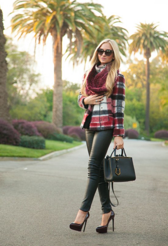 outfits prendas tartan moda invierno