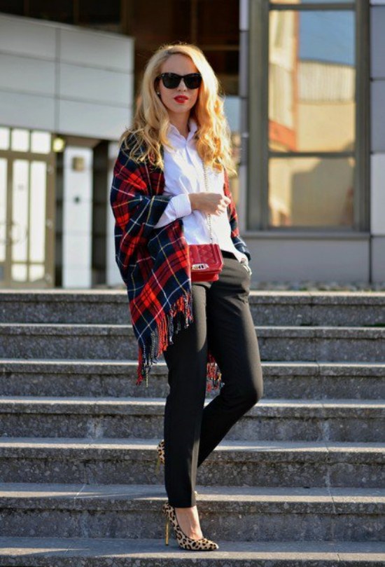 outfits prendas tartan moda invierno