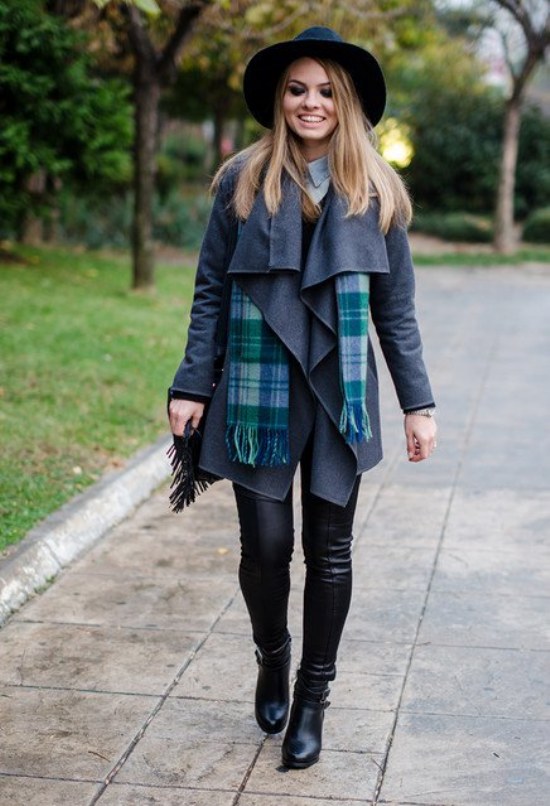 outfits prendas tartan moda invierno