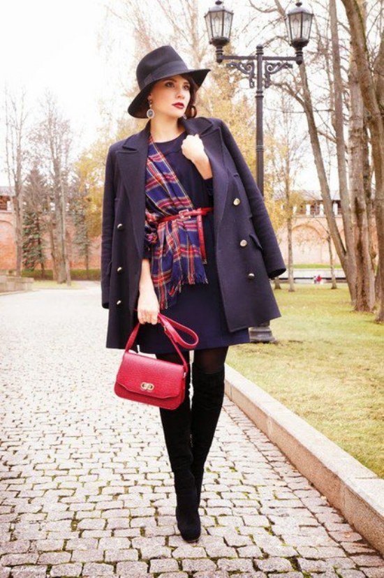 outfits prendas tartan moda invierno