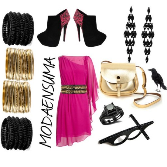 polyvore outfits navidades combinaciones vestidos