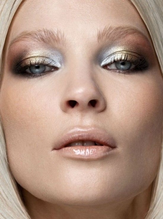 sombras metalicas maquillaje ojos