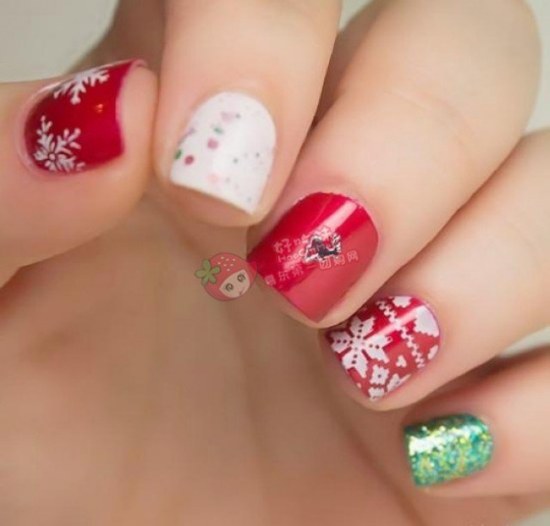 uñas diseños navidad manicure