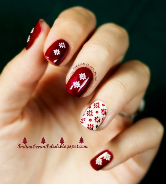 uñas diseños navidad manicure