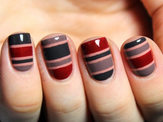 diseños uñas rayas manicure
