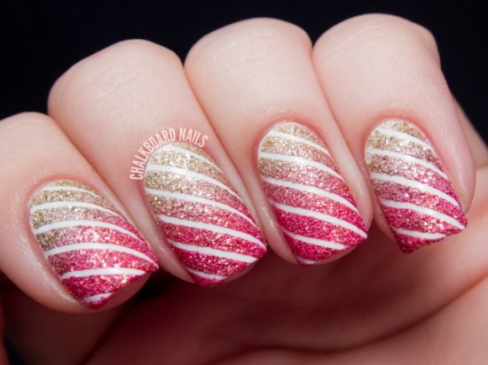 diseños uñas rayas manicure