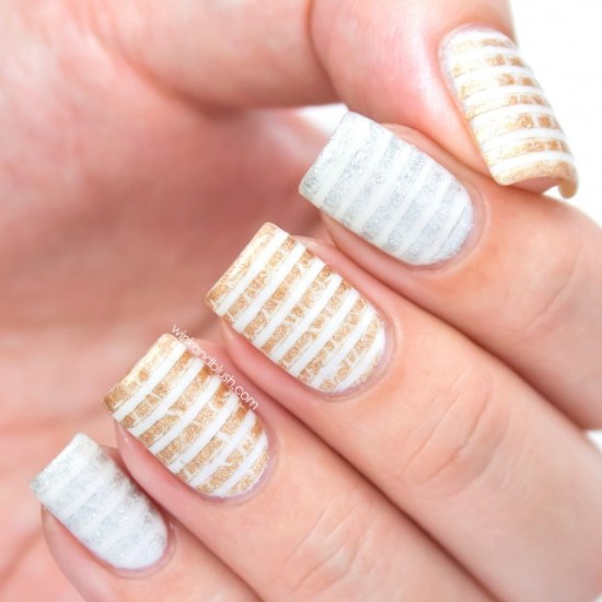 diseños uñas rayas manicure