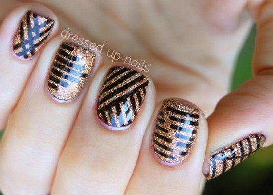 diseños uñas rayas manicure