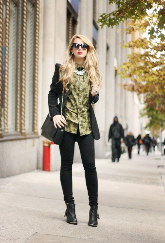 verde militar moda tendencia outfits 2014 2015