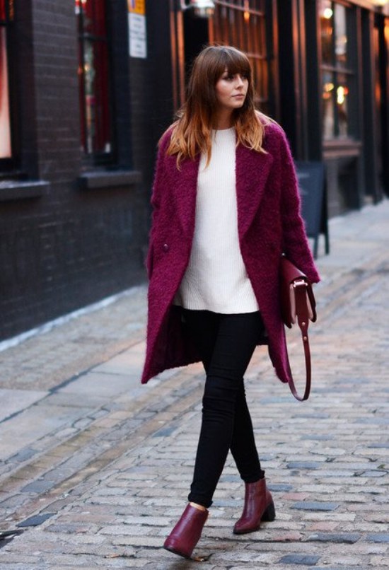 abrigos de colores moda invierno
