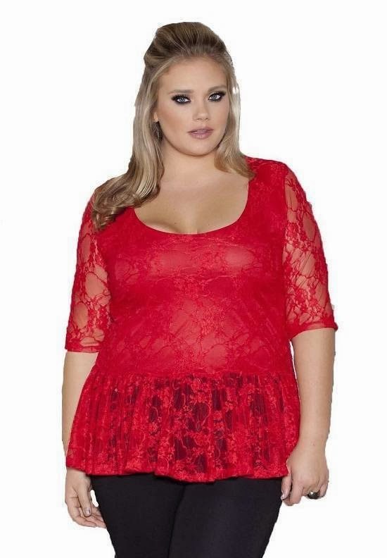 blusas elegantes gorditas para noche