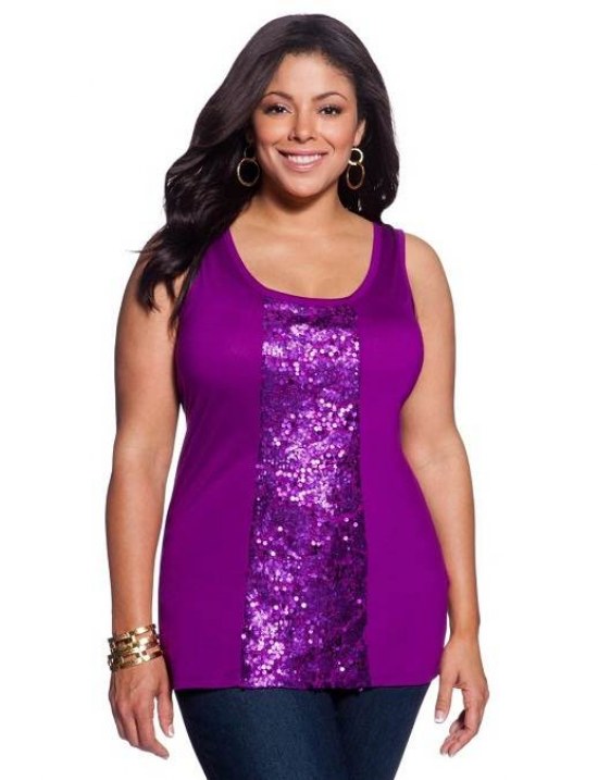 blusas elegantes gorditas para noche