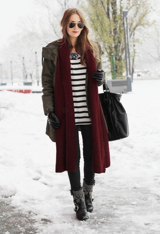 look moda invierno nieve