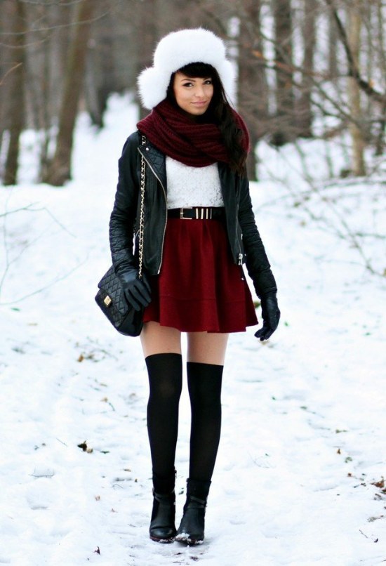 look moda invierno nieve