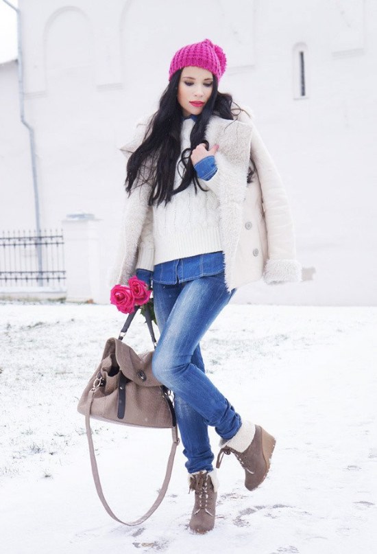 look moda invierno nieve