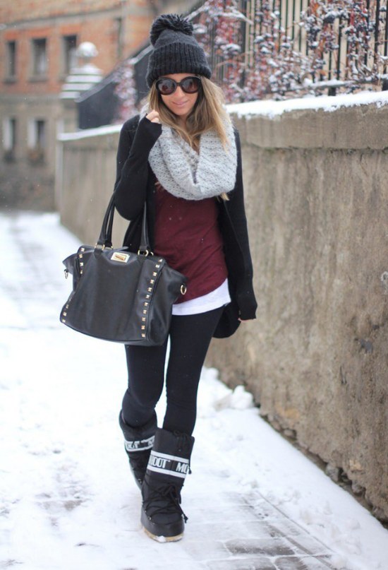 look moda invierno nieve