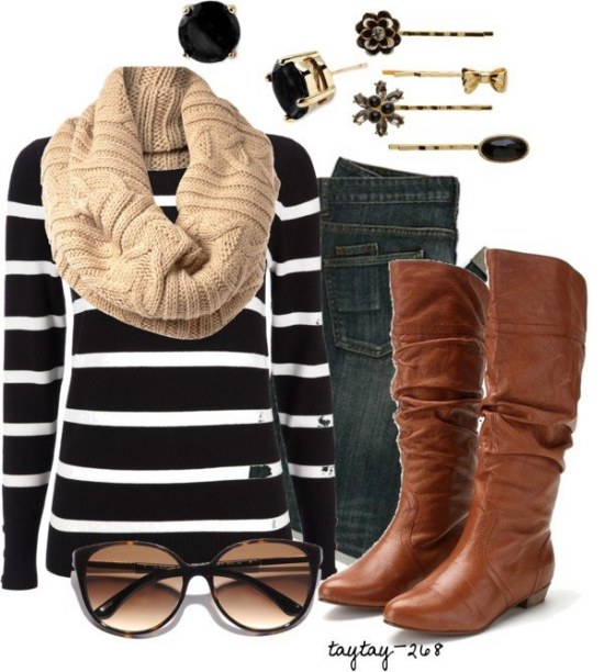 outfits casuales polyvore invierno