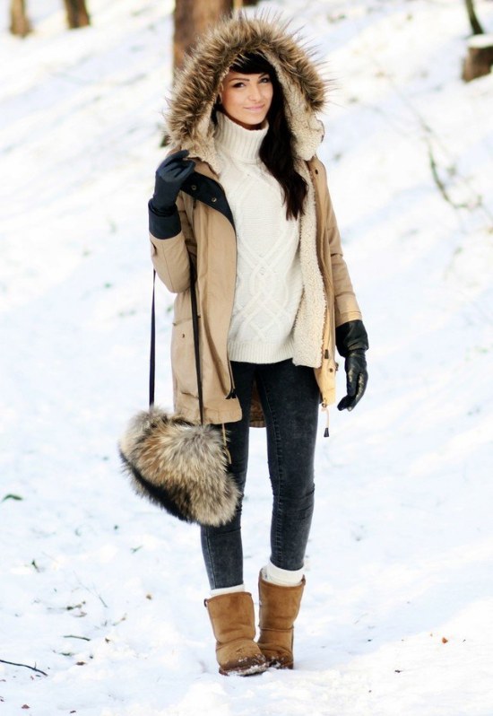 outfits para frio nieve