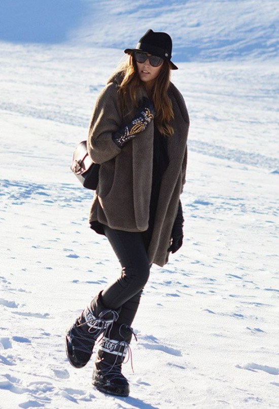 outfits para frio nieve