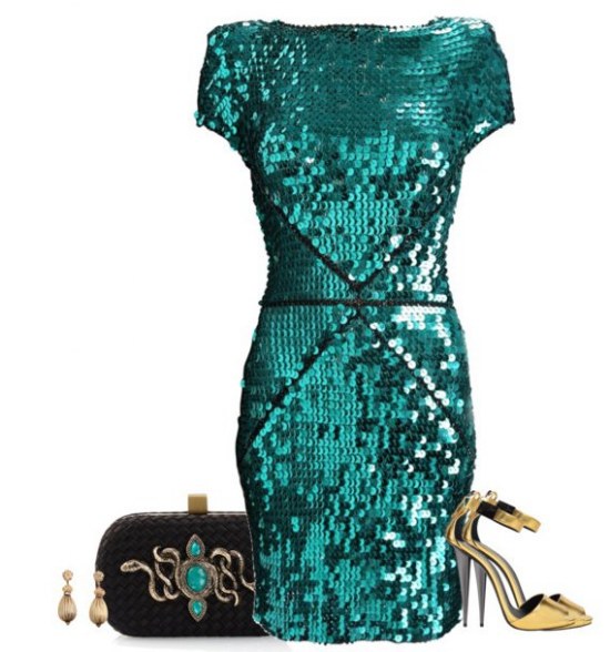 outfits vestidos lentejuelas año nuevo