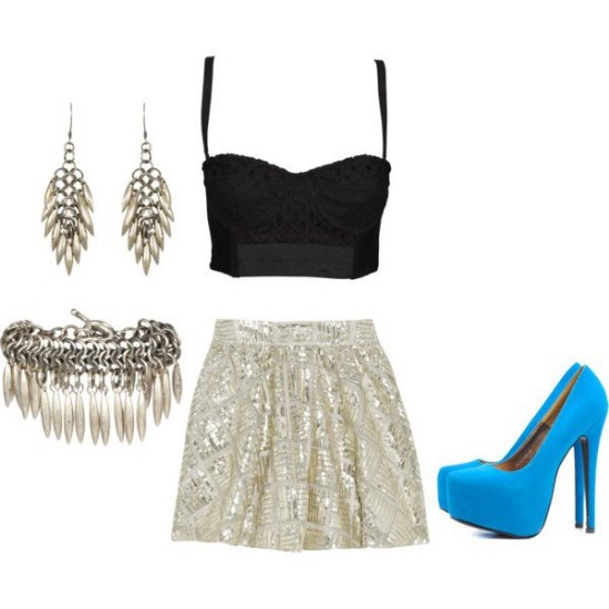 outfits mini faldas vestidos noche
