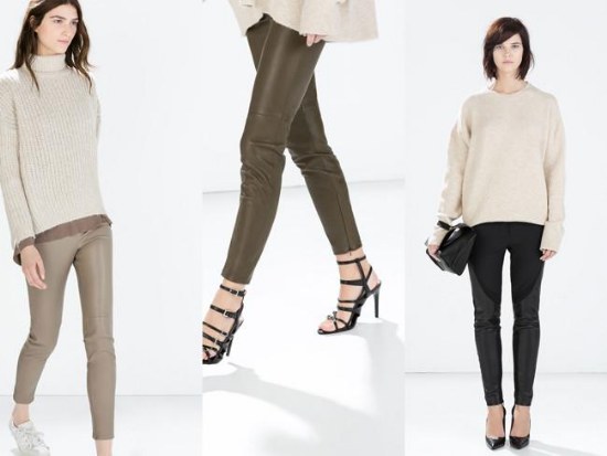 outfits pantalones cuero moda