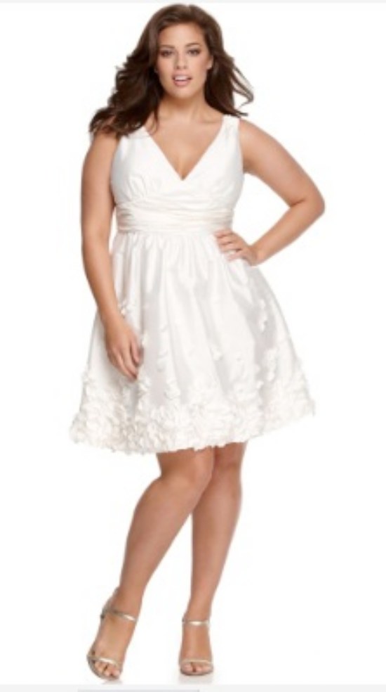vestidos blancos gorditas moda
