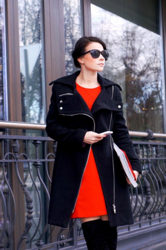 vestidos invierno rojos 2014 moda