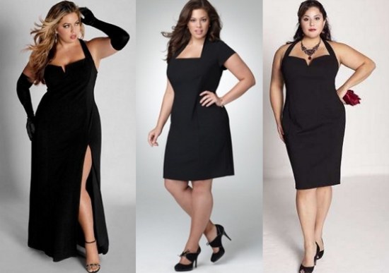 vestidos negros gorditas elegantes