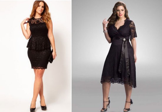 vestidos negros gorditas elegantes