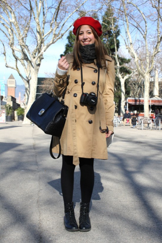 abrigos beige outfits