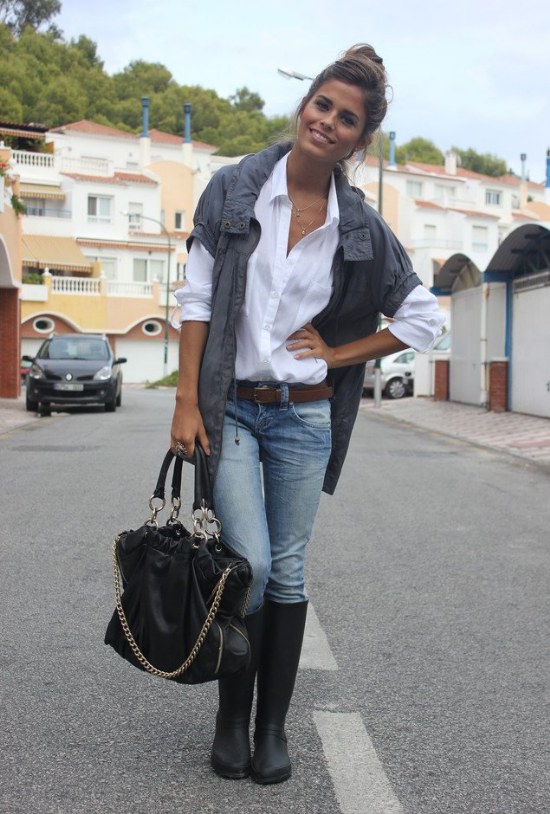 outfits con camisa blanca mujeres