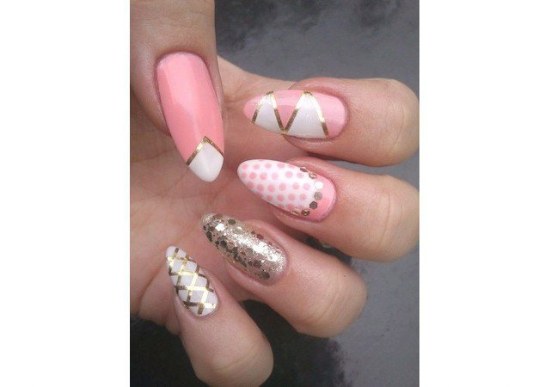 diseños uñas largas manicure 