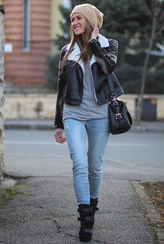 outfits moda invierno gorros lana