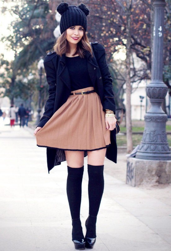 outfits moda invierno gorros lana