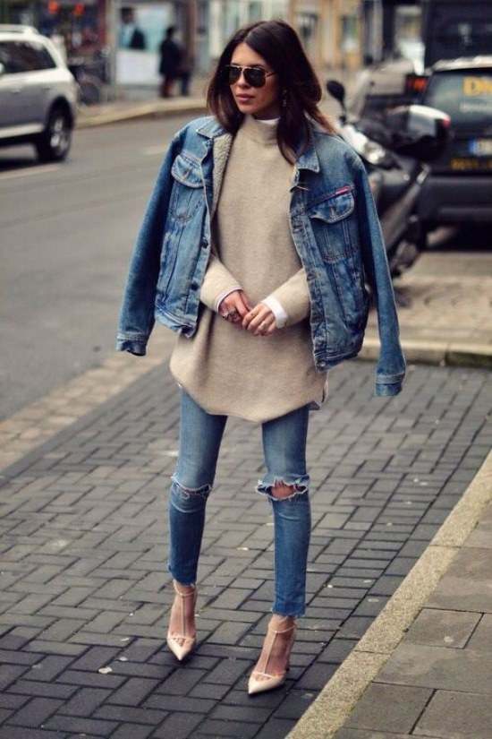 jeans rotos rodillas outfits