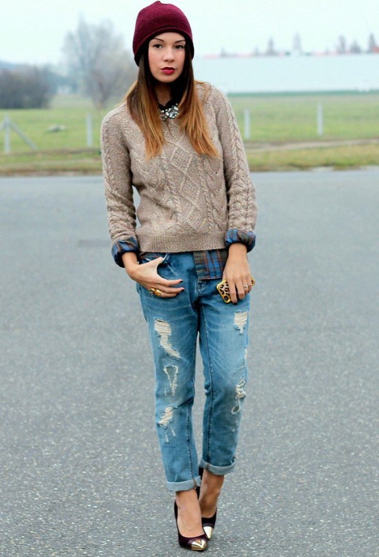 outfits jeans denim invierno