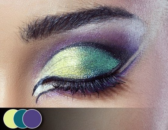 maquillaje sombras coloridas ojos
