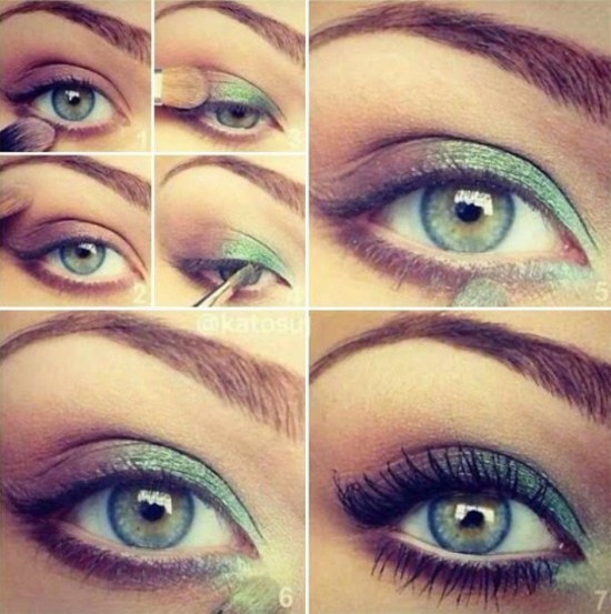 maquillaje sombras coloridas ojos