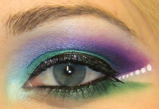 maquillaje sombras coloridas ojos