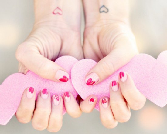 diseños uñas manicure corazones