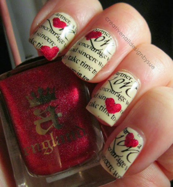 diseños uñas manicure corazones