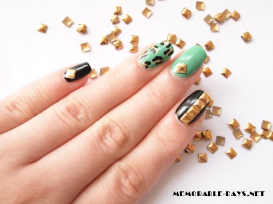 diseños studs uñas manicure