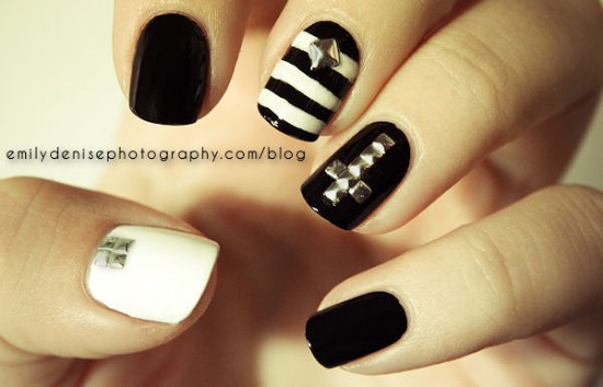 diseños studs uñas manicure