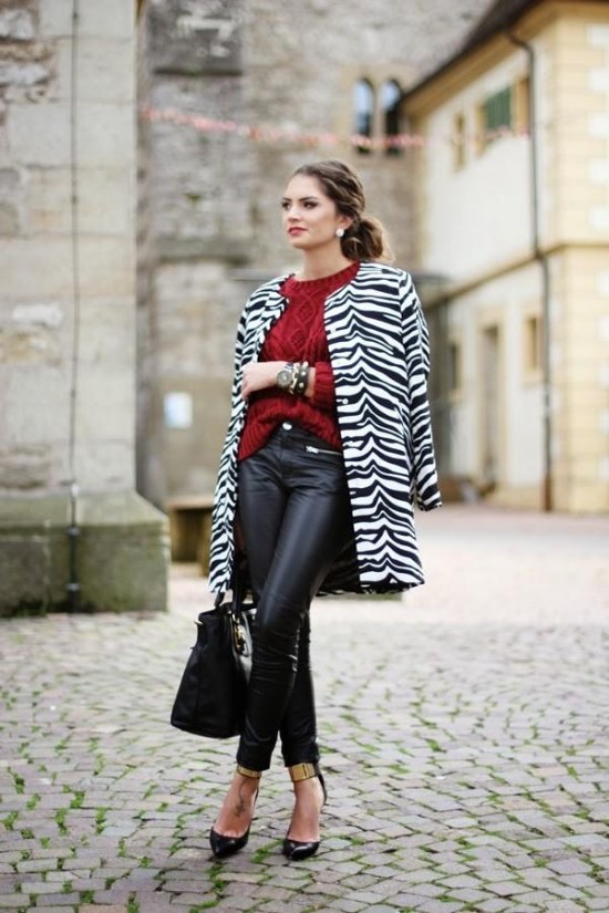 abrigos estampados moda invierno