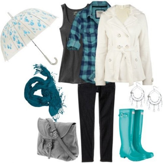 botas lluvia outfits