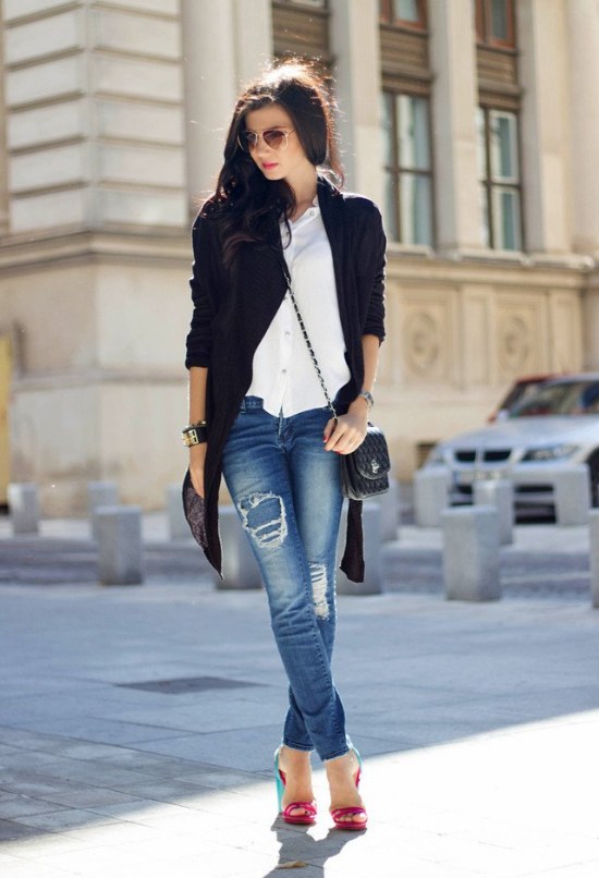 outfits con blazer negro