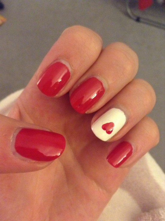 uñas diseños corazones