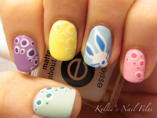 diseños uñas pascuas conejos