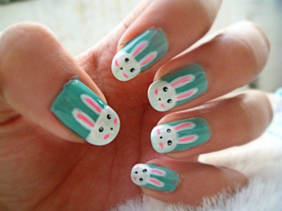 diseños uñas pascuas conejos